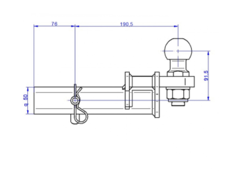 50x50 usa cars koppelstuk hitch