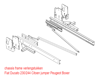 Frame verlenging chassis trekhaak Fiat ducato vanaf 1994