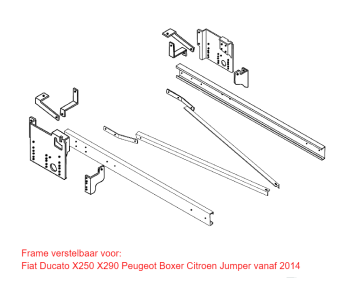 Frame verlenging chassis trekhaak Fiat ducato x250 2006 tot 2014