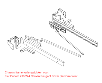 camper chassis verleng stukken chassis trekhaak Fiat ducato vanaf 1994