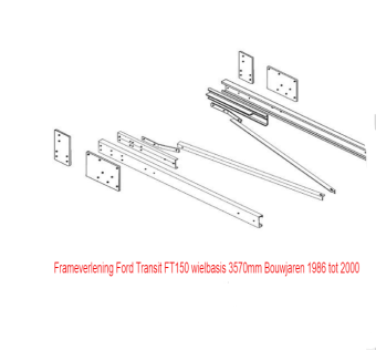 chassis versterkingen set chassis trekhaak Ford transit Ft150 wielbasis 3570