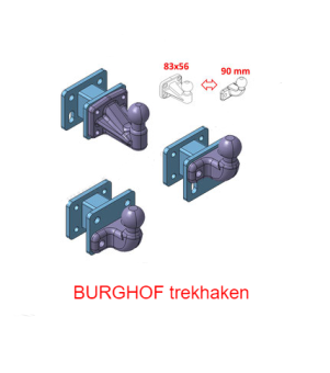 Trekhaak verlengstuk 4 gaats adapter flenskogel