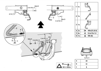 Uitlaatbeugel voor BMW E90 E91 335i en 335D vanaf 2-2005 tot 8-2012